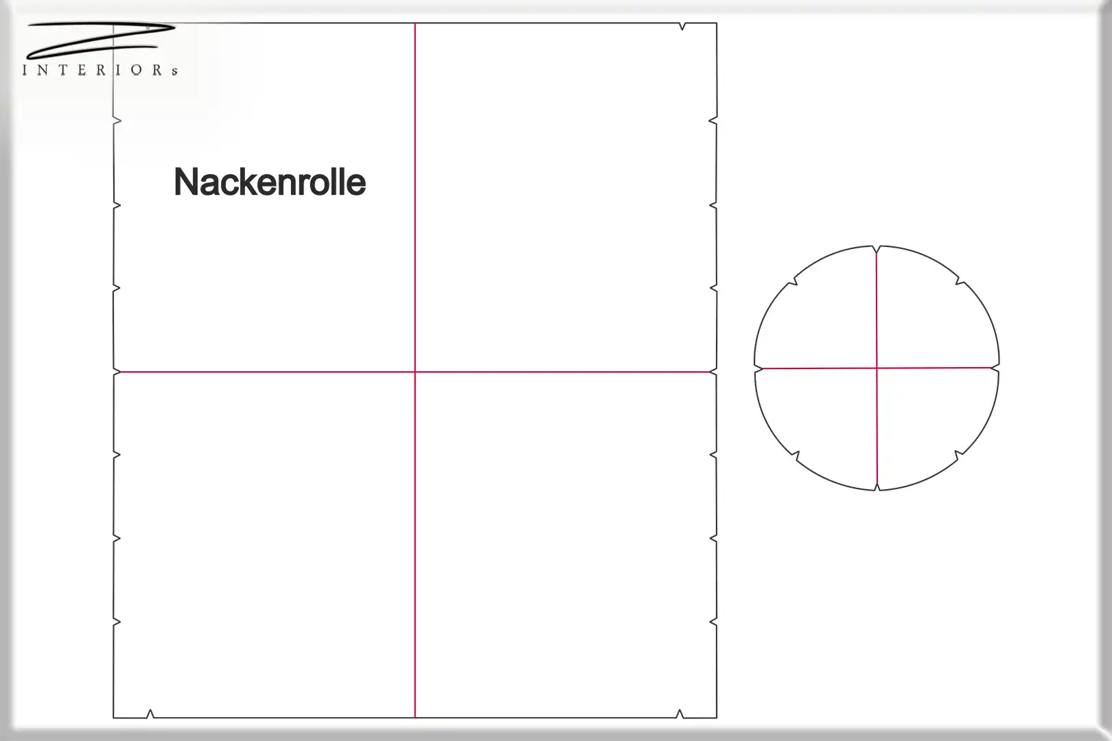 Digitalisierte Zuschnittschablone