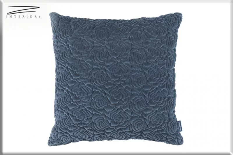 Kissen Kirkbydesign Aufwendiges gestepptes Kissen im Rosenlook vom aussehen.Größe 50 * 50 cm mit Füllung.Farbe : Blau