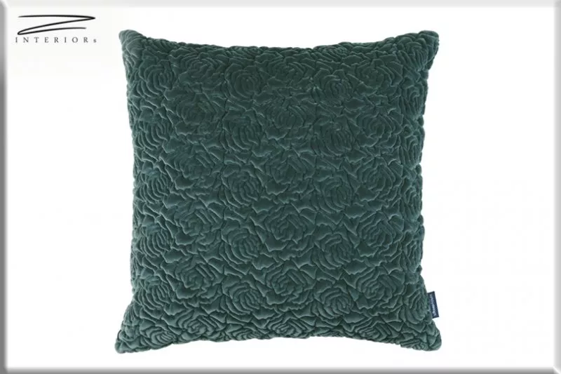 Kissen Kirkbydesign Aufwendiges gestepptes Kissen im Rosenlook vom aussehen.Größe 50 * 50 cm mit Füllung.Farbe : Grün