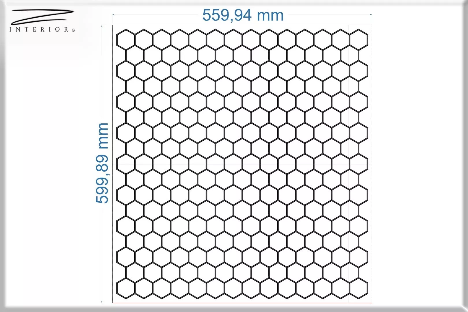 Hexagon gestickt