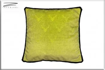 fine Kissen tender grün gelaserter Hirsch