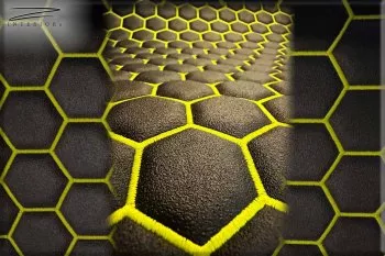 Hexagon gestickt